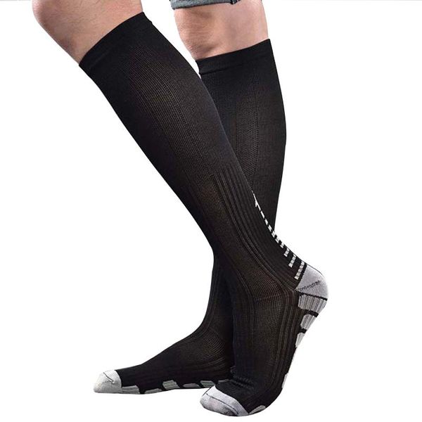 Sports Socks Running Men Mulheres Tubo de compressão suporta nylon unissex Outdoor Racing Longa pressão SwocksSSports