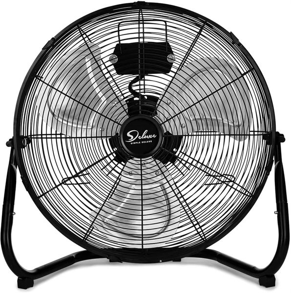 

home simple deluxe 20 inch 3-speed high velocity heavy duty metal industrial floor fans quiet for commercial residential and greenhouse use