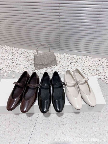 

sandals trow mary jane shoes female minority design french shallow cow leather flat ballet single grandma small, Black