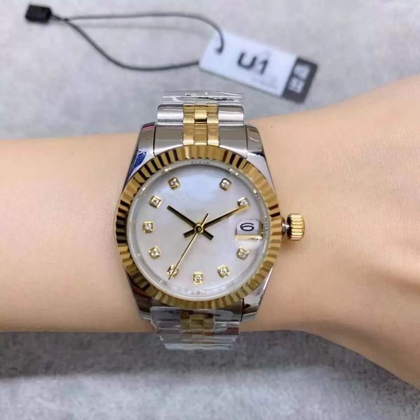 

u1 st9 steel watch purple sheel diamond dial 31mm 116231 278273 automatic mechianical ladies wristwatches jubilee strap sapphire datejust mo, Slivery;brown