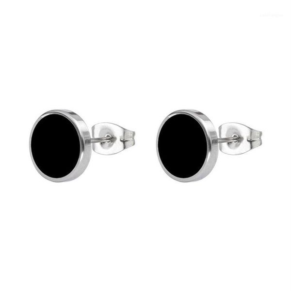 

stud round earrings for women stainless steel fashion jewelry european american couple gold earring hypoallergenic accessory279p, Golden;silver