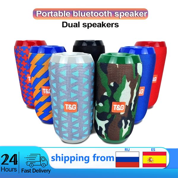 Alto-falante compatível com TG117 Bluetooth Outdoor à prova d'água à prova d'água HiFi HiFi Estéreo Loudspeaker TF Card FM Radio Wireless Speakers