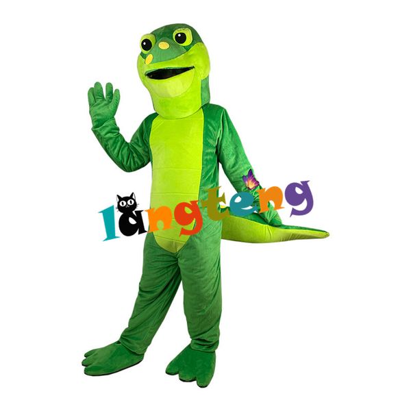 Maskottchenpuppenkostüm 1056 Grünes Dinosaurier-Maskottchenkostüm für Erwachsene, für Urlaubscharakter-Outfits