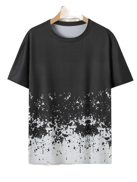 

men colorblock round neck tee 156f#, White;black