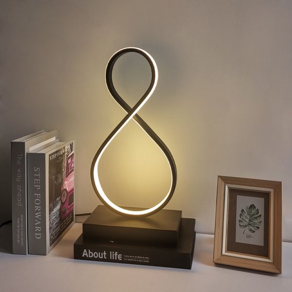 Moderne LED-Tischlampen, Aluminium-Schlafzimmer-Nachttisch-Leselampe, minimalistische Wohnzimmer-Schreibtischlampe