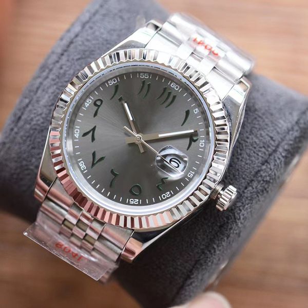 

mens automatic watches 41mm stainless steel arabic numerals sapphire swim designer watch montre de luxe, Slivery;brown