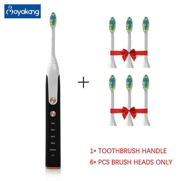 

toothbrush boyakang sonic electric tooth brush replaceable heads 5 cleaning modes smart timing dupont bristles usb charging byk30 0315