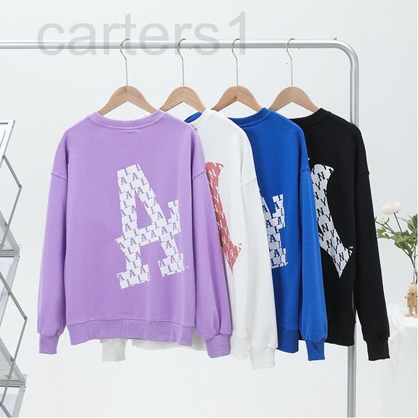 

women's hoodies & sweatshirts designer 22ssm * b couple sweater korean version n + old flower back foam printing loose round neck for m, Black