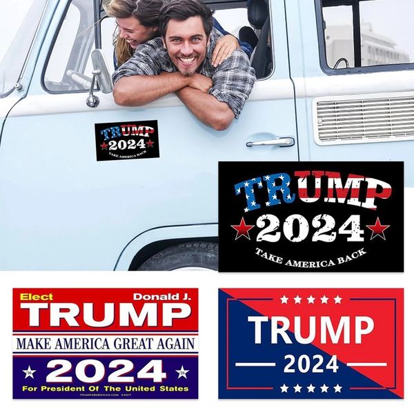 2024 Özel Trump Sticker Vinil Donald Tampon Etiketi Başkanlık Seçim Çıkartmaları Telefon Kılıfı Tampon Dekoru