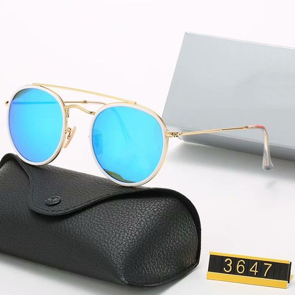 

2022 brand designer classic round polarized ray sunglasses driving eyewear metal gold frame glasses men women sunglasses polaroid glass lens, White;black