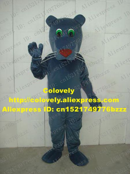 Mascote boneca traje novo pantera azul mascote traje mascotte leopardo puma jaquar com olhos brilhantes verde nariz vermelho adulto no.768 fre
