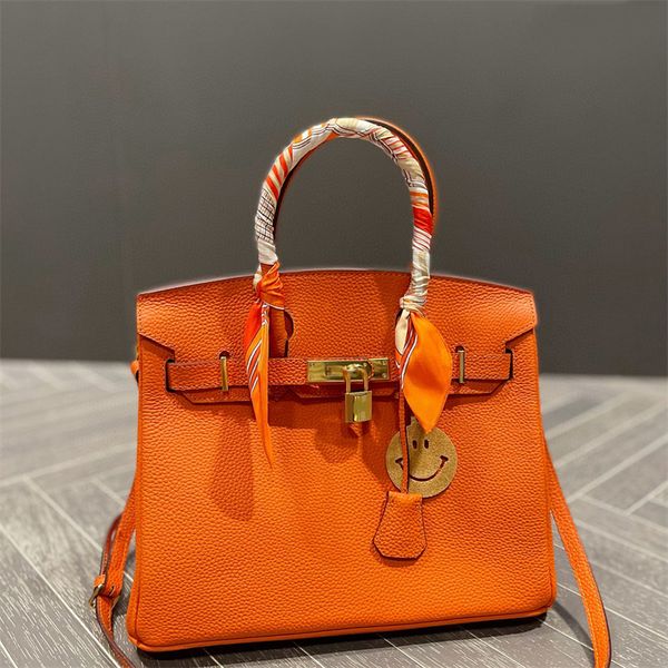 

birkin designer handbag luxurious shoulder bag tote genuine leather lady cowskin