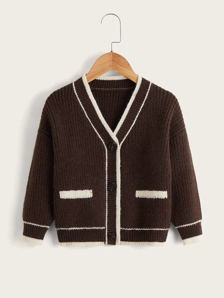 

toddler boys striped drop shoulder cardigan she, Blue