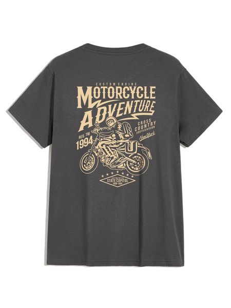 

men car & letter graphic tee r52w#, White;black