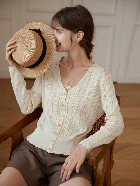 

simple retro button front cable knot cardigan j8uc#, White;black