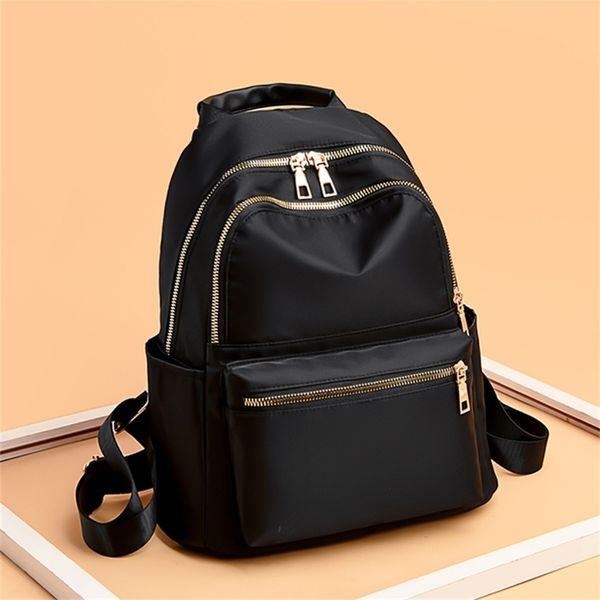 

women backpack school bags for teenager girls nylon bagpack ladies mochila female backpack fashion pack womens cloth daypack 210922
