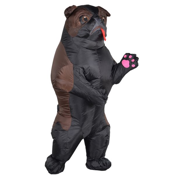 

mascot doll costume pug dog inflatable costume funny air blow up shar pei suit party costume fancy dress lovely halloween for, Red;yellow