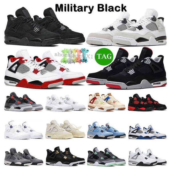 

basketball shoes 4 for men women infrared j4 military black cat fired red thunder white cement pure money purple mens trainer sport sneakers
