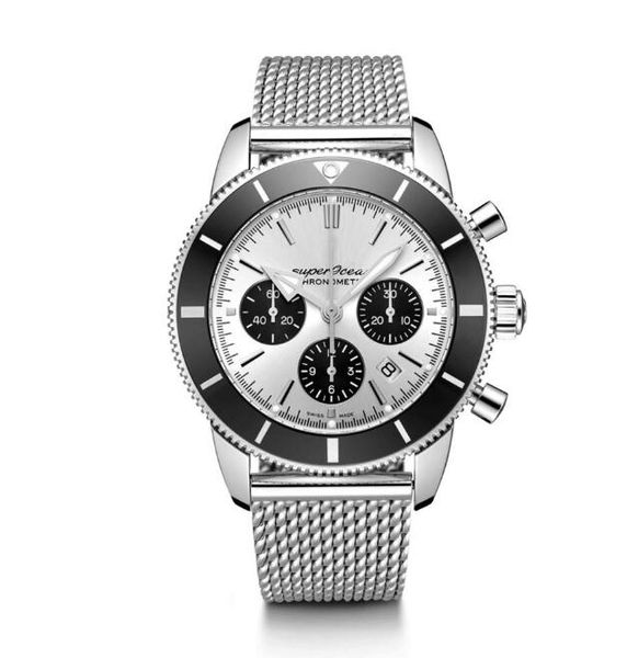 

2021 luxury superocean heritage watch 44 mm b20 steel belt automatic mechanical quartz movement full working men wrist wa cmnx, Slivery;brown