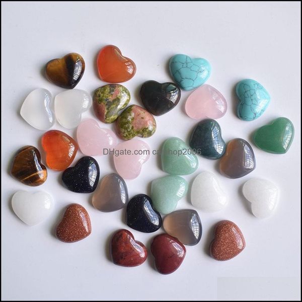 

stone loose beads jewelry natural 15x18mm heart opal black onyx rose quartz tigers eye turquoise cabochons flat bac dhyno