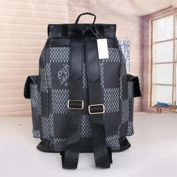 

lattice leather double boys shoulder bags brand grils backpack excellent quality kids school bags new trend black brown224m