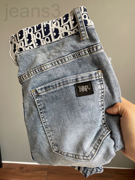 

men's jeans designer trendy jeans men's summer light blue korean slim fit elastic thin leggings youth versatile trend pf5g