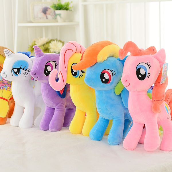 

factory wholesale 6 designs 20cm new pony plush toy cartoon animation film and television peripheral doll children's gifts