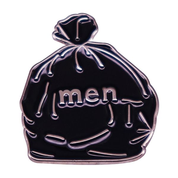 

men are trash enamel pins women's brooch on clothes anime badges lapel pins for backpacks jewelry accessories, Blue