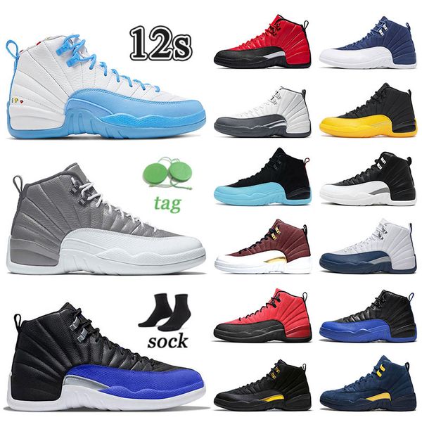 

2022 12s basketball shoe 12 xii stealth flu game university gold gamma racer blue dark concord royalty indigo game royal taxi triple black s