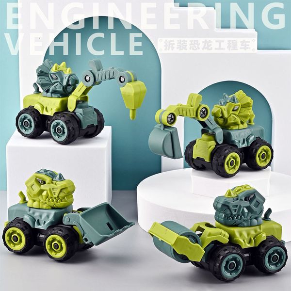 

wholesale blocks minifig toy children's construction dinosaur engineering excavator dump model building truck education kids take apart