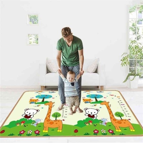 

foldable baby play mat kid rug puzzle carpet infant foldable playmat early education crawling game pad toy 200cmx180cmx05 210402