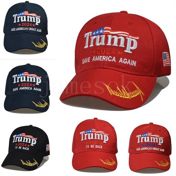 Mais novo Trump 2024 Hat trump algodão boné de beisebol Trump Chapéus EUA USA Capinhas de partido de captura de captura DB511