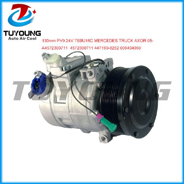 

factory direct sale compressor a4572300711 7436452 fit mercedes benz trucks axor actros a/c compressor 7sbu16c 130mm 12v 9pk 009404050 44719