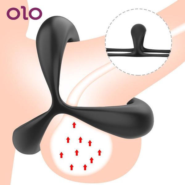 Atraso de silicone ejaculação pênis anel Sexy ereção brinquedos para homens masturbando os anéis de pau casal