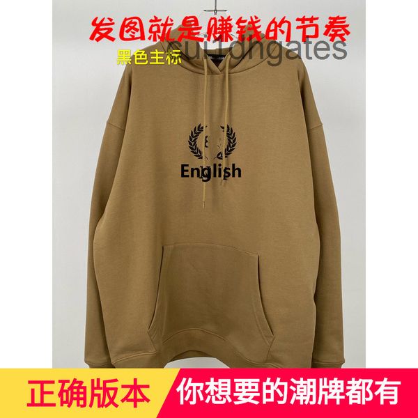 

2022 designer blgc hoodies 1: 1 wheat ear hoodie paris stall filenciaga, Black