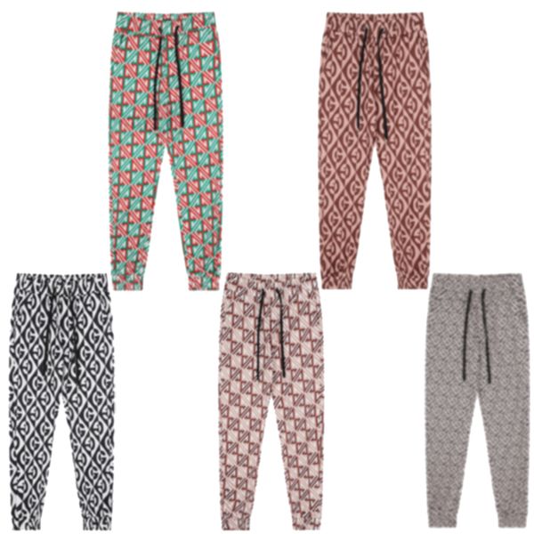 

mens designer pants loose sweatpants color graffiti quality jogging stitching beam feet male female couple personality hip-hop casual trouse, Black