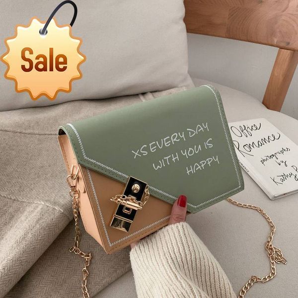 

2022 new chain fashion style texture cute womens shoulder trendy small square leather bag female korea concise solid handbag