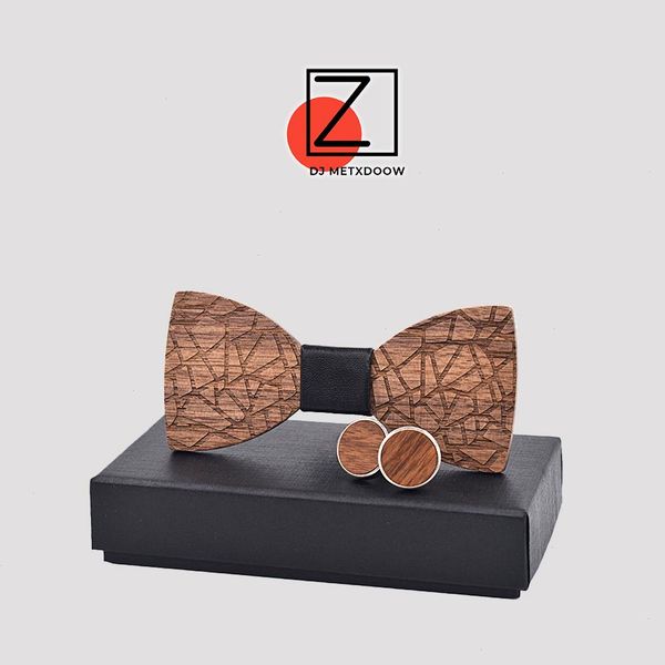 

design wood bow ties for mens wedding fissur wooden tie butterfly shape bowknots gravatas slim cravat, Black;gray