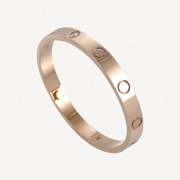 

designer womens love bracelet stainless steel bangles men bracelets fashions 18k rose gold plated bangle couple party wedding accessories, Black