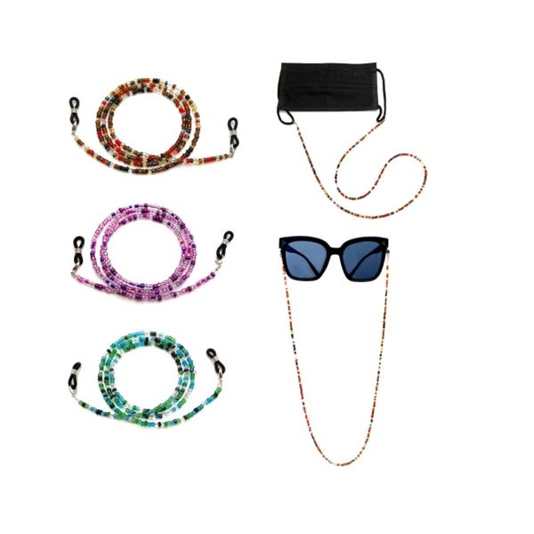 

wallet purse bag chains face mask chain outdoor mask eyeglass cords eyeglasses lanyard different color ropes length 63cm adjustable mouth ma, Black
