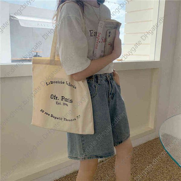 

designer bags handbags /bagsbagswomen canvas shoulder paris letters print shopping eco cotton linen shopper s cloth fabric handbag tote for