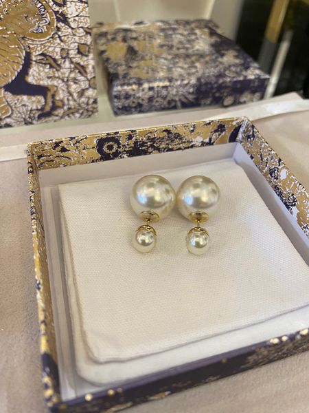 

earrings designers for women charm luxurys ladies earrings solid color pearl letter earring versatile fashion casualearrings dinner weddinge, Golden