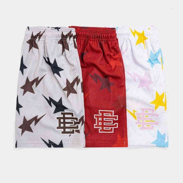 

fashion eric emanuel men's ee casual shorts brand basic fitness sports pants summer gym workout mesh breathab men women basketball foot, White;black