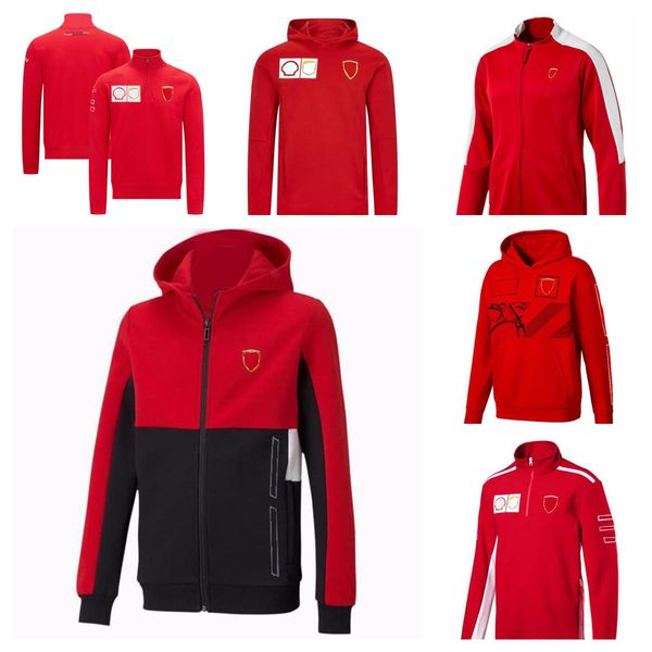 

f1 racing team long sleeve pullover sweatshirt half zipper sweater can be customized