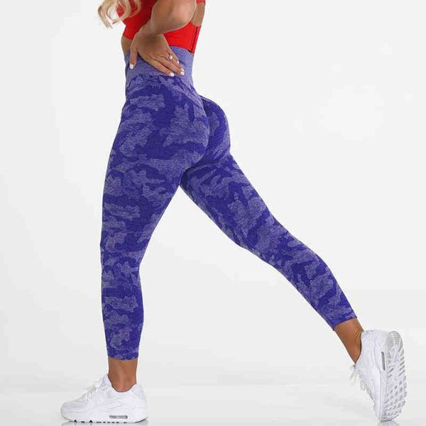 Colori Leggings mimetici Pantaloni da yoga Abbigliamento da palestra per donna Sport senza cuciture per abbigliamento sportivo Mutandine da donna J220706