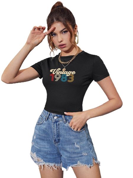

number and letter graphic crop tee b8xm#, White