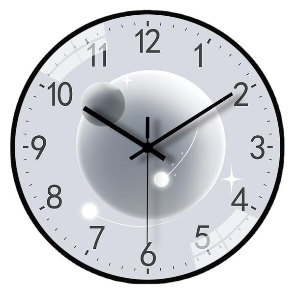 Wanduhren Mehrere Größen Word Clock Art Design Mond Kein Ticken Stille Runde Uhr Für Kinder Küche Schlafzimmer Zuhause Elektronisches DekorWall C