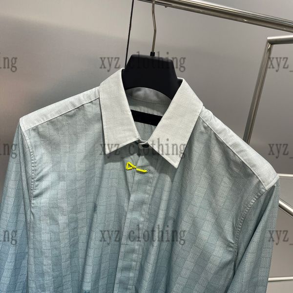 

22ss summer poplin newly designer womens dr blouses autumn shirts long sleeve blended cotton shirt for girls gradient damier stripes shirts, White
