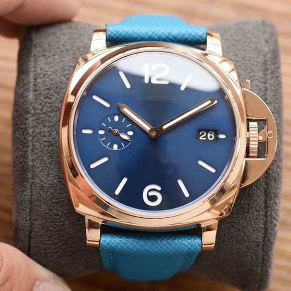 

mens watch 2555 fully automatic mechanical movement watches 42mm montre de luxe sappire super luminous business wristwatches 904l stainless, Slivery;brown