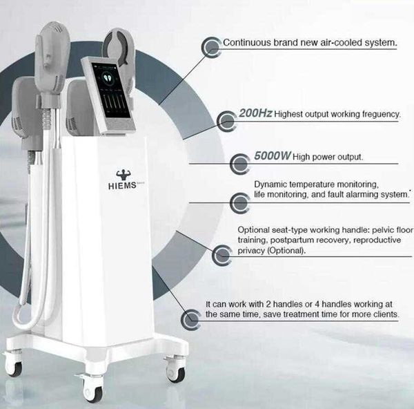 uso IC Macchina dimagrante stimolazione muscolare elettromagnetica brucia grassi Forma del corpo MAX4 con RF 4 maniglie per costruzione muscolare ad alta intensità